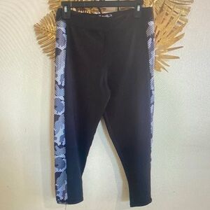 Black and Blue Kids Leggings
